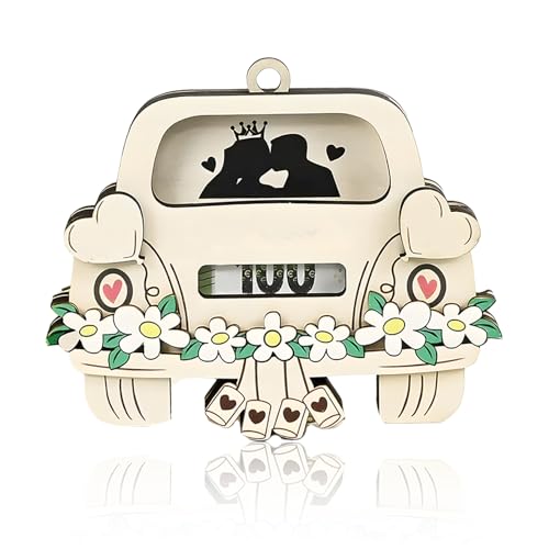 pilyero Geldgeschenk Hochzeit, Hochzeitsgeschenk Geld, Hölzerne, Durchbrochene Blumen und Hochzeitswagenformen Eignen Sich für Den Schenkenden, um dem Brautpaar Aufrichtige Wünsche Auszudrücken von pilyero