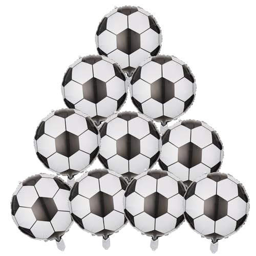 45,7 cm große Fußball-Ballons in Fußballform, Mylar-Ballons für Sport, Thema, Geburtstagsparty, Dekoration, geeignet für Männer und Jungen, Fußball-Fans, 10 Stück, Schwarz und Weiß 45,7 cm große Fußball-Ballons in Fußballform, Mylar-Ballons für Sport, Thema, Geburtstagsparty, Dekoration, geeignet für Männer und Jungen, Fußball-Fans, 10 Stück, Schwarz und Weiß von ping pong balls