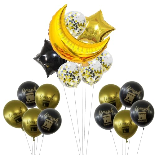 Umrah Mubarak Ballon-Set Gold Schwarz Islamische Partyzubehör Ramadan Dekorationen Mond Stern Folienballon für Ramadan Muslim Eid Umrah Mubarak Abschlussdekorationen Hajj Segen Zeremonie Umrah Mubarak Ballon-Set Gold Schwarz Islamische Partyzubehör Ramadan Dekorationen Mond Stern Folienballon für Ramadan Muslim Eid Umrah Mubarak Abschlussdekorationen Hajj Segen Zeremonie von ping pong balls