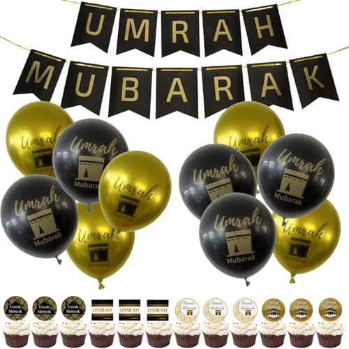 Umrah Mubarak Brief Banner 10 Luftballons 12 Cake Toppers Ramadan Party Dekoration Supplies Hajj Segen Zeremonie Geeignet Für Innen Und Außen Umrah Mubarak Brief Banner 10 Luftballons 12 Cake Toppers Ramadan Party Dekoration Supplies Hajj Segen Zeremonie Geeignet Für Innen Und Außen von ping pong balls