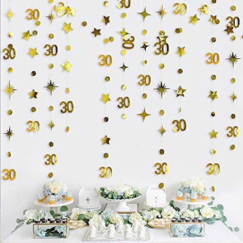 Gold 30. Geburtstag Girlanden Dekorationen Nummer 30 Kreis Dot Twinkle Star Girlande Metallic Hängende Luftschlangen Wimpelkette Banner Hintergrund für Sie Happy 30 Year Old Birthday 30 Anniversary Gold 30. Geburtstag Girlanden Dekorationen Nummer 30 Kreis Dot Twinkle Star Girlande Metallic Hängende Luftschlangen Wimpelkette Banner Hintergrund für Sie Happy 30 Year Old Birthday 30 Anniversary von pinkblume