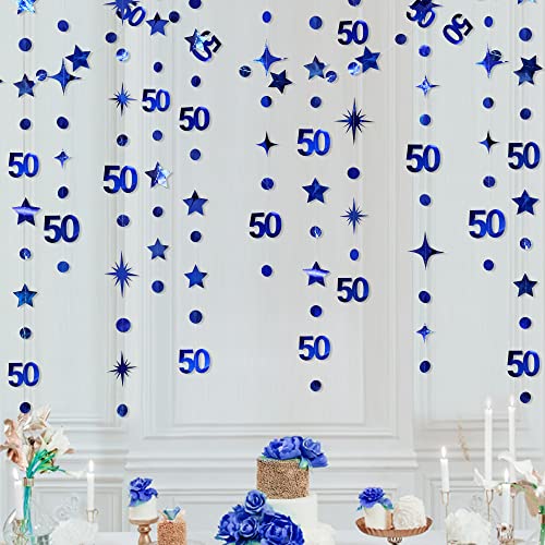 Marineblau 50. Geburtstag Dekorationen Nummer 50 Kreis Dot Twinkle Star Girlande Metallic Hängende Luftschlangen Wimpelkette Banner Hintergrund für 50 Jahre alt Geburtstag Happy 50th Anniversary Marineblau 50. Geburtstag Dekorationen Nummer 50 Kreis Dot Twinkle Star Girlande Metallic Hängende Luftschlangen Wimpelkette Banner Hintergrund für 50 Jahre alt Geburtstag Happy 50th Anniversary von pinkblume