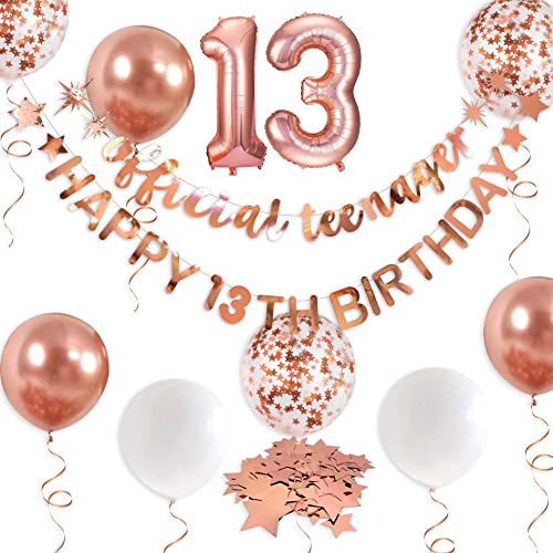 Rose Gold Official Teenager Happy 13th Birthday Banner Garland Foil Balloon 13 for 13 Birthday Decorations Official Teenager 13th Birthday Decor for Teen Girls 13 Year Old Birthday Party Supplies Rose Gold Official Teenager Happy 13th Birthday Banner Garland Foil Balloon 13 for 13 Birthday Decorations Official Teenager 13th Birthday Decor for Teen Girls 13 Year Old Birthday Party Supplies von PinkBlume