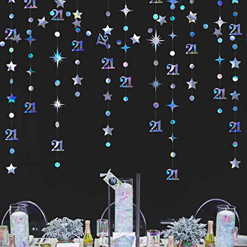 Schillernde Zahl 21 Kreis Punkt Twinkle Star Girlande Metallic Holografische Hängende Luftschlangen Wimpelkette Banner Hintergrund Dekoration Mädchen 21. Geburtstag Endlich Legal Twenty One Schillernde Zahl 21 Kreis Punkt Twinkle Star Girlande Metallic Holografische Hängende Luftschlangen Wimpelkette Banner Hintergrund Dekoration Mädchen 21. Geburtstag Endlich Legal Twenty One von pinkblume