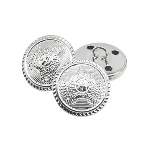 10 Stück/Los, 15/18/20/23/25 mm, Vintage-Kupfer-Metallknöpfe, Kleidungsstück, Übermantel, Nähzubehör, Knöpfe für Kleidung, Handwerk, DIY (Nr. 07, 22 mm) von pipisweet