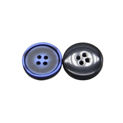 15/18/20/23/25 mm modische blaue runde Harzknöpfe für Kleidung, Herren, Hosen, Mantel, Jacke, DIY, Handwerk, Nähzubehör (Blau, 23 mm, 15 Stück) von pipisweet