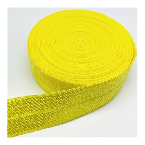 Elastisches Band, 15 mm, 20 mm, 25 mm, elastisches Band zum Nähen, Spitzenbesatz, Taillenband, Kleidungszubehör (gelb, 4,5 m _ 25 mm) von pipisweet