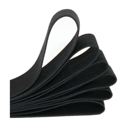 Flaches Gummiband, schwarz-weiß, Gummiband zum Nähen von Kleidung, Hosen, Zubehör, Stretchgürtel, Kleidung, DIY, Nähstoff, 15 mm-50 mm (Schwarz, 2 Meter - 15 mm) von pipisweet