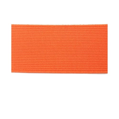 Gummiband zum Umklappen, 2 m, 20/25/30/40/50 mm, Gummiband für Unterwäsche, Hosen, BH, Gummi, Kleidung, verstellbar, weicher Bund, elastisch (Orange, 50 mm) von pipisweet