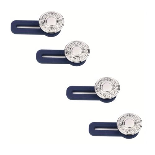 Hosenverlängerungsknöpfe, Bund für Jeans, Kragen, Manschetten, kein Nähen, einziehbare Metallknöpfe (4 Stück C-Stil) von pipisweet