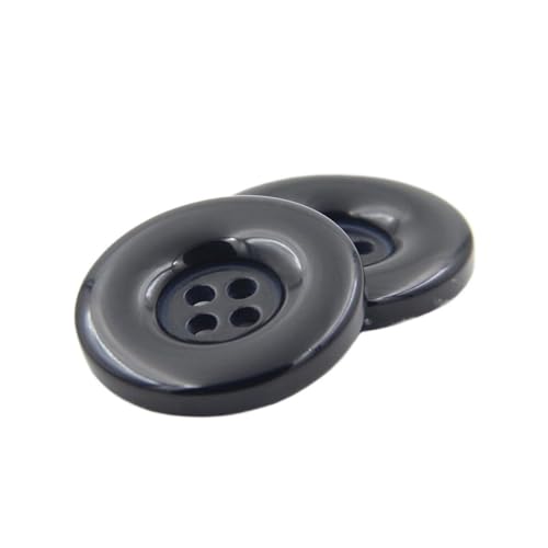 Knöpfe aus Kunstharz, 4 Löcher, 15 mm, 18 mm, 20 mm, 23 mm, 25 mm, 28 mm, 30 mm, 34 mm, 38 mm, Schwarz / Weiß, für Nähen, Scrapbooking, Heimwerken (20 x Schwarz, 23 mm, 20 Stück) von pipisweet