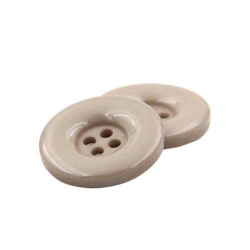 Kunststoffknöpfe, rund, 15 mm, 18 mm, 20 mm, 23 mm, 25 mm, 28 mm, 30 mm, 34 mm, 38 mm, 4 Löcher, Schwarz / Weiß, für Nähen, Scrapbooking, DIY (14 Beige, 23 mm, 20 Stück) von pipisweet