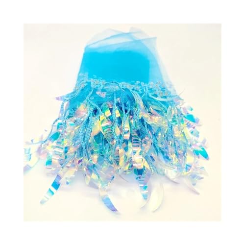 Pailletten-Quaste, Netzstoff, Spitzenbesatz, Dekoration, Kleid, Fransen, Quasten, Stoff, DIY, Hochzeitskleid, Kleidung, Nähen, Basteln, Zubehör, 18 cm, Hellblau, 4,5 m Pailletten-Quaste, Netzstoff, Spitzenbesatz, Dekoration, Kleid, Fransen, Quasten, Stoff, DIY, Hochzeitskleid, Kleidung, Nähen, Basteln, Zubehör, 18 cm, Hellblau, 4,5 m von pipisweet