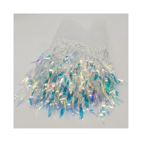 Pailletten-Quaste, Netzstoff, Spitzenbesatz, Dekoration, Kleid, Fransen, Quasten, Stoff, DIY, Hochzeitskleid, Kleidung, Nähen, Basteln, Zubehör, 18 cm, Weiß, 9,4 m Pailletten-Quaste, Netzstoff, Spitzenbesatz, Dekoration, Kleid, Fransen, Quasten, Stoff, DIY, Hochzeitskleid, Kleidung, Nähen, Basteln, Zubehör, 18 cm, Weiß, 9,4 m von pipisweet