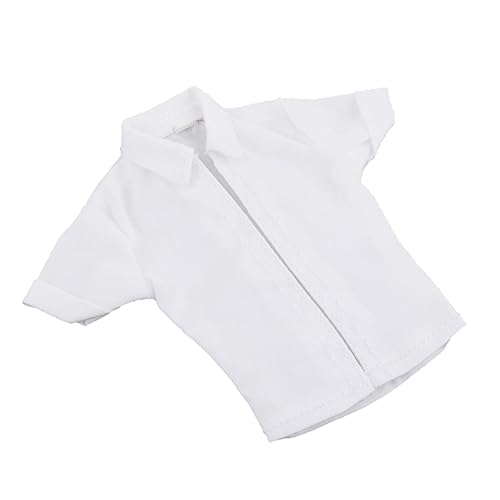 1/12 Maßstab Herren Figur Kurzarm Shirt Kostüm Miniatur Handgemachte Puppe Kleidung für 15,2 cm Figuren Verkleiden Zubehör - Weiß 1/12 Maßstab Herren Figur Kurzarm Shirt Kostüm Miniatur Handgemachte Puppe Kleidung für 15,2 cm Figuren Verkleiden Zubehör - Weiß von pistro