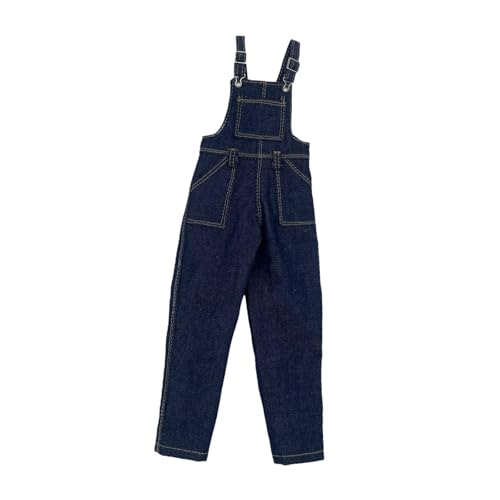 1/6 Maßstab weibliche Figur Denim Overalls Actionfigur Kleidung Zubehör für 30,5 cm Puppen - Blau von pistro