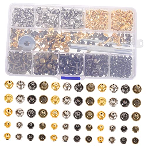 1 Set Leder-Nieten-Set mit Montagewerkzeug, verschiedene Größen für Heimwerker, Kleidung, Handwerk und Lederreparatur von pistro