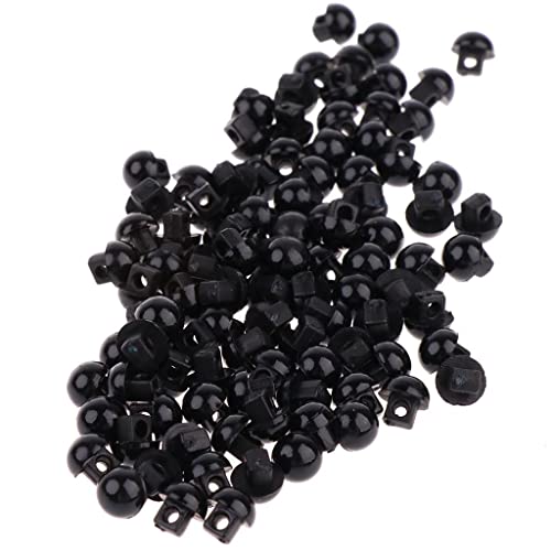 100 schwarze Puppenaugen, 6 mm, rund, gewölbt, Pilzknöpfe für Plüschtiere, Nähen, Basteln 100 schwarze Puppenaugen, 6 mm, rund, gewölbt, Pilzknöpfe für Plüschtiere, Nähen, Basteln von pistro
