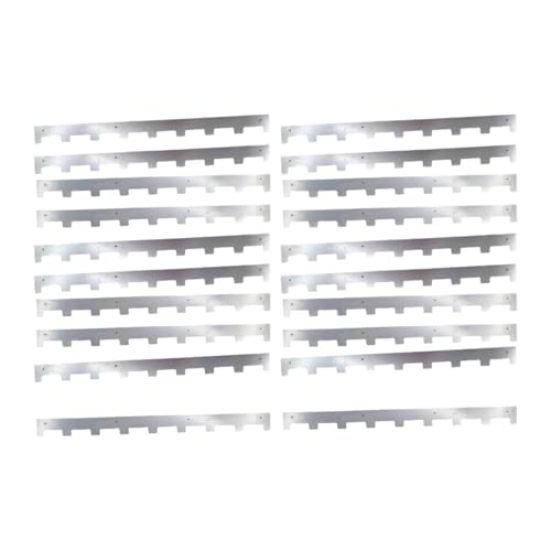 20x Metall-Beehive-Rahmen-Abstandshalter, Rahmenstreifen für Standard-Bienenstöcke 10 Rahmen 8 Löcher, 37x3x0,2 cm, robuste Imkerwerkzeuge von pistro