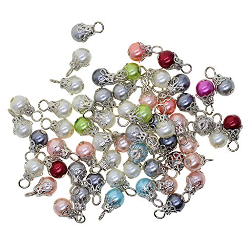 50 Stück Tropfenförmige Glasperlen mit Filigranen Blumenkappen - Mischfarben DIY Schmuck Anhänger für Armbänder, Halsketten, Ohrringe - 15x9 mm 50 Stück Tropfenförmige Glasperlen mit Filigranen Blumenkappen - Mischfarben DIY Schmuck Anhänger für Armbänder, Halsketten, Ohrringe - 15x9 mm von pistro