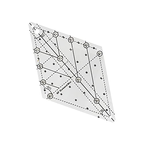 60-Grad-Quiltschablone, wiederverwendbar, Acryl-Lineal für Nähmaschinen, Quilt-Werkzeuge, 15 x 9 x 0,2 cm, Größe M 60-Grad-Quiltschablone, wiederverwendbar, Acryl-Lineal für Nähmaschinen, Quilt-Werkzeuge, 15 x 9 x 0,2 cm, Größe M von pistro