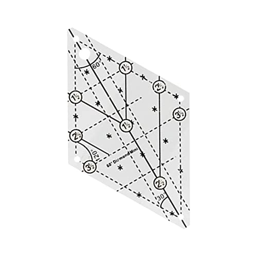 60-Grad-Quiltschablone, wiederverwendbar, Acryl-Lineal für Nähmaschinen, Quilt-Werkzeuge, 15 x 9 x 0,2 cm, klein 60-Grad-Quiltschablone, wiederverwendbar, Acryl-Lineal für Nähmaschinen, Quilt-Werkzeuge, 15 x 9 x 0,2 cm, klein von pistro