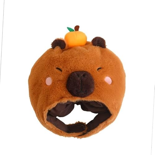 Capybara Tierhut Plüsch Kopfbedeckung für Cosplay Bühnenaufführung Maskerade Ball Karneval Party von pistro