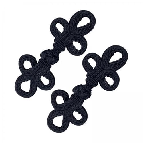 Chinesische Knoten, Froschknöpfe, handgewebt, traditionell, dekorative Knöpfe für Kleidung, DIY, Outfit, Verzierungen, 6 x 14 cm, 3 Stück von pistro