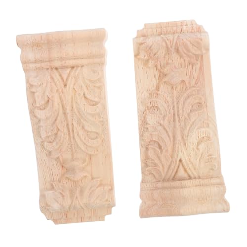 Elegante Eckkorbeln, aus Holz, geschnitzt, Massivholzapplikationen für Tür- und Schrankdekoration, künstlerische Note für Ihr Zuhause, 2 Stück Elegante Eckkorbeln, aus Holz, geschnitzt, Massivholzapplikationen für Tür- und Schrankdekoration, künstlerische Note für Ihr Zuhause, 2 Stück von pistro