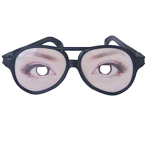 Lustige Brille für Damen, großer Rahmen, Kunststoff, zufällige Lidschatten, Party-Kostüm-Zubehör, 14 x 15,2 x 5,6 cm Lustige Brille für Damen, großer Rahmen, Kunststoff, zufällige Lidschatten, Party-Kostüm-Zubehör, 14 x 15,2 x 5,6 cm von pistro