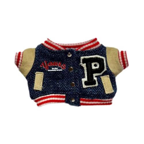 Puppen-Baseballjacke für 15 cm große Puppen, weiches Tuch, DIY, Kleidung, Zubehör, Outfit-Anhänger Puppen-Baseballjacke für 15 cm große Puppen, weiches Tuch, DIY, Kleidung, Zubehör, Outfit-Anhänger von pistro
