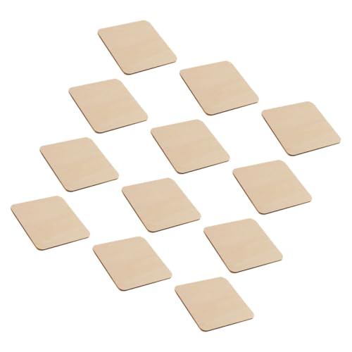 Unlackierte quadratische Holzstücke zum Basteln, Malen, Beizen und Heimdekoration, 15 x 15 cm von pistro