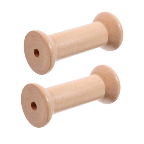 Vintage-Holzspulen zum Sticken, Nähen, 2 Stück, effiziente Garnspulen, glatte Oberfläche für Kunst und Handwerk, 8 cm, beigefarbenes Holz Vintage-Holzspulen zum Sticken, Nähen, 2 Stück, effiziente Garnspulen, glatte Oberfläche für Kunst und Handwerk, 8 cm, beigefarbenes Holz von pistro
