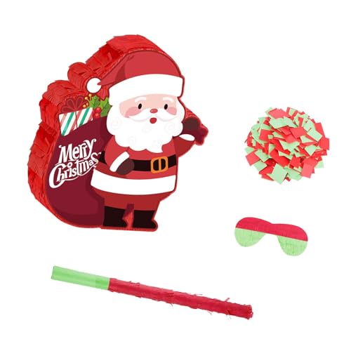 Weihnachtsmann Pinata Hängende Dekoration mit Augenbinde Stab Konfetti für Weihnachten Geburtstag Party Schule Events Feier Weihnachtsmann Pinata Hängende Dekoration mit Augenbinde Stab Konfetti für Weihnachten Geburtstag Party Schule Events Feier von pistro