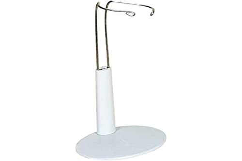 Weißer verstellbarer Puppenständer, 20 - 25 cm, stabiler Metallständer für Actionfiguren, Sammlerstücke und Miniatur-Puppen von pistro