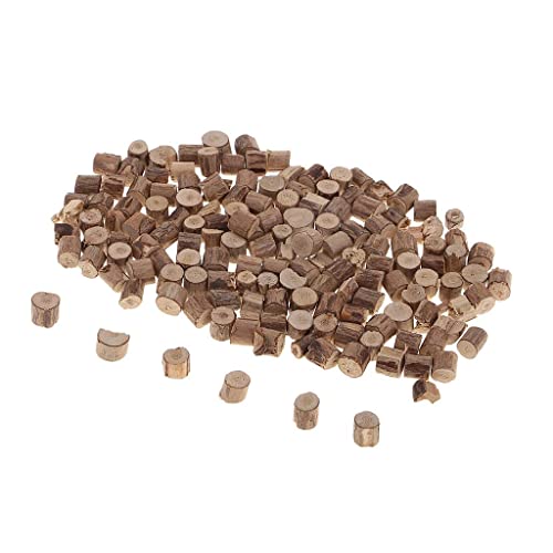pistro 100 Stück 3-6 mm natürliche Mini-Holzscheiben runde Holzplatten rustikale Baumrinde von pistro