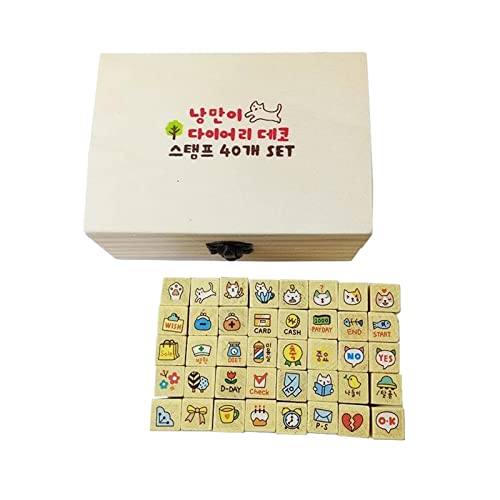 pistro 40 Stück Cartoon-Stempel, Vintage-Holz, Gummi, niedliche Katzen, Stempel-Set für DIY-Handwerk, Kartenherstellung, glücklicher Planer, Scrapbooking-Zubehör pistro 40 Stück Cartoon-Stempel, Vintage-Holz, Gummi, niedliche Katzen, Stempel-Set für DIY-Handwerk, Kartenherstellung, glücklicher Planer, Scrapbooking-Zubehör von pistro