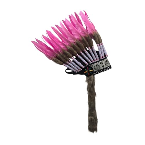pistro Häuptling-Hut mit Federn, Kopfschmuck, Indianer-Kopfschmuck für Cosplay, Party, Bühnenshow, 41 x 30 cm pistro Häuptling-Hut mit Federn, Kopfschmuck, Indianer-Kopfschmuck für Cosplay, Party, Bühnenshow, 41 x 30 cm von pistro