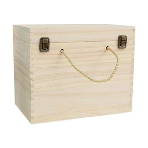pistro Weinflaschenbox aus Holz mit Deckel und Griff, für 6 Flaschen, tragbare Aufbewahrung für Partys pistro Weinflaschenbox aus Holz mit Deckel und Griff, für 6 Flaschen, tragbare Aufbewahrung für Partys von pistro
