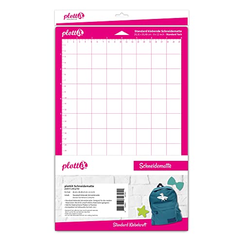 plottix 105007 Schneidematte, Kunststoff, Magenta, 20,32 x 30,48 cm von plottiX