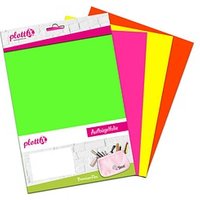 plottiX PremiumFlex Neon Aufbügelfolie farbsortiert Flex-Folie 20,0 x 30,0 cm, 4 St. plottiX PremiumFlex Neon Aufbügelfolie farbsortiert Flex-Folie 20,0 x 30,0 cm, 4 St. von plottiX
