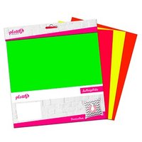 plottiX PremiumFlock Neon Aufbügelfolie farbsortiert Flock-Folie 30,0 x 30,0 cm, 4 St. plottiX PremiumFlock Neon Aufbügelfolie farbsortiert Flock-Folie 30,0 x 30,0 cm, 4 St. von plottiX