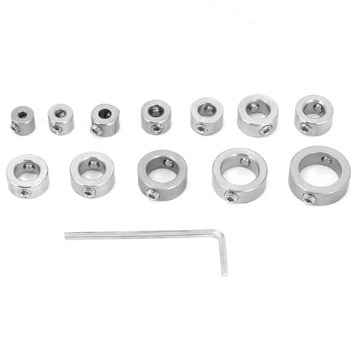 12 stücke 3-16mm Edelstahl Bohrer Tiefe Stop Bit Kragen Set Bohren Grenze Ring von plplaaoo