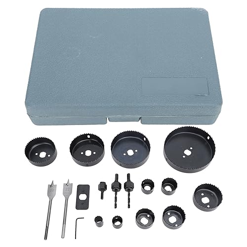 18 pcs Set Lochsäge Set Carbon Stahl Multifuktionales effizientes Lochsäge Kit für Gipsboards mit Aufbewahrungsbox 18 pcs Set Lochsäge Set Carbon Stahl Multifuktionales effizientes Lochsäge Kit für Gipsboards mit Aufbewahrungsbox von plplaaoo
