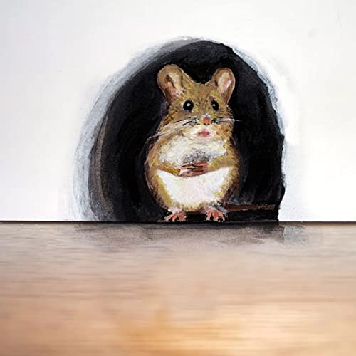 20pcs 3D-Mausloch, realistischer Wandaufkleber, Mausaufkleber, Maus in einem Loch, Wandtattoo, lustige Kunst, Heimdekoration, Vinyl, für Wohnzimmer, Kinderzimmer, Schlafzimmer, Kinderzimmer(1) von plplaaoo