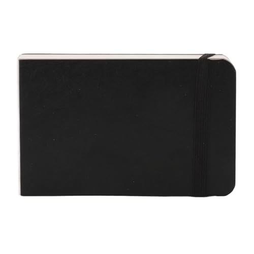 30 Blatt Aquarell Sketchbook 300 GSM Tragbares Taschen -Aquarell Papierverkehr Tagebuchbuch 14 x 9 cm (Schwarz) von plplaaoo