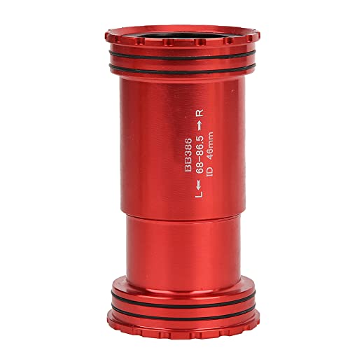 BB386 EVO PF30 Legierung Fahrrad Rahmen Boden Halterung Zubehör Hochleistungs-Gewinde Fahrrad unten Halterung für FS Rotor Kurbel Set Schwarz Rot (Schwarz) (Rot) von plplaaoo
