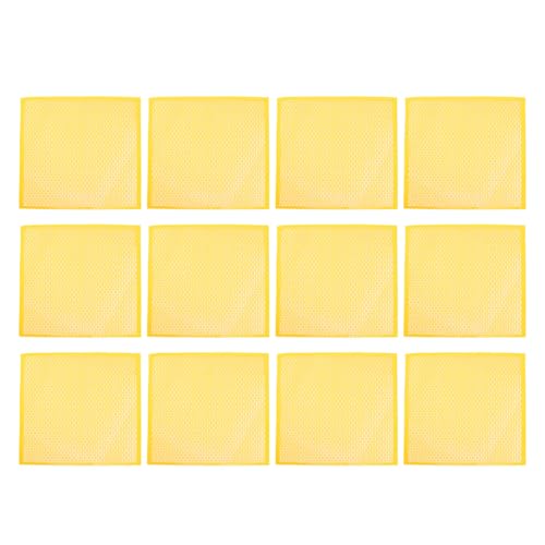 Bienenzukeke aus dem Plastikausschluss atmungsaktivem robuster Bienenscheider für die Honigproduktion Bienenstockmanagement 12pcs 18.11x18.11in (Gelb) von plplaaoo