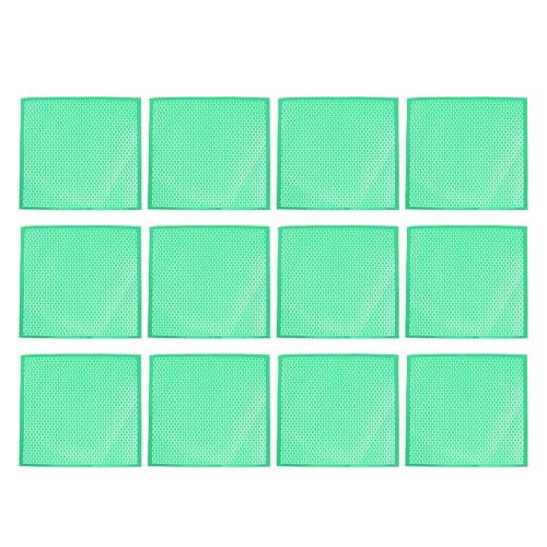 Bienenzukeke aus dem Plastikausschluss atmungsaktivem robuster Bienenscheider für die Honigproduktion Bienenstockmanagement 12pcs 18.11x18.11in (Grün) von plplaaoo