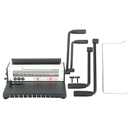 Bindemaschine, Spiralbindemaschine, Locher, 34 Löcher, 3:1-Teilung, Spiralbinder für A4-A5-Letter-Größe, Büro, Schule, Heimgebrauch (Runde Loch) von plplaaoo